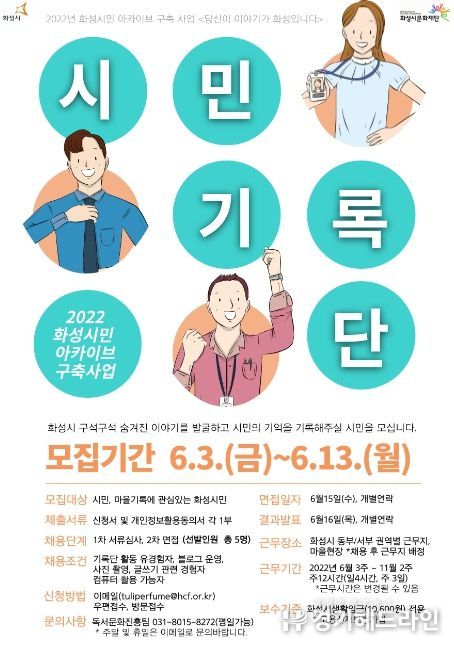 화성시×화성시문화재단, 2022 화성시민 아카이브 구축사업 추진