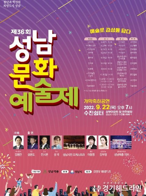 '제36회 성남문화예술제' 22일 탄천서 개막