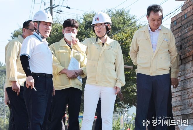 김보라 안성시장, 6호 태풍 '카눈' 대비 긴급 현장점검