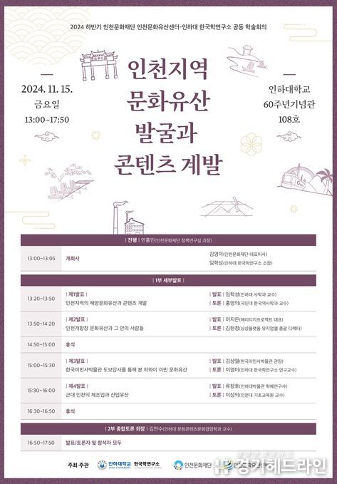 인천문화재단–인하대 한국학연구소 공동 학술회의 개최