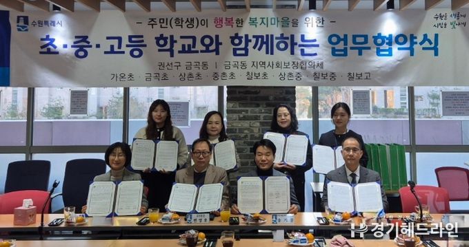 수원특례시 권선구 금곡동,'학생이 행복한 복지마을 업무협약'체결
