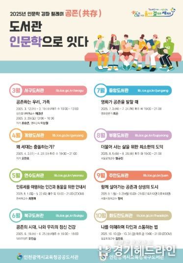 인천광역시교육청공공도서관, 2025년 ‘인문학 강좌 릴레이’ 통합 운영