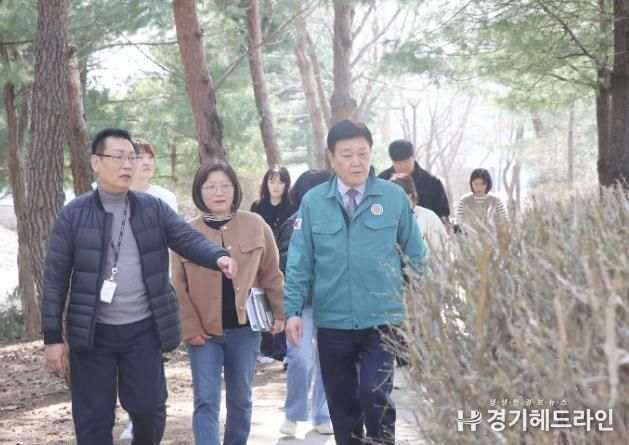 출동 장안 24시! 수원특례시 장안구 이목동 연결녹지 맨발길 조성지 사전 점검