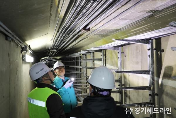 수원특례시 팔달구청장, 매탄지하공동구에서 해빙기 대비 취약시설물 현장점검 진행