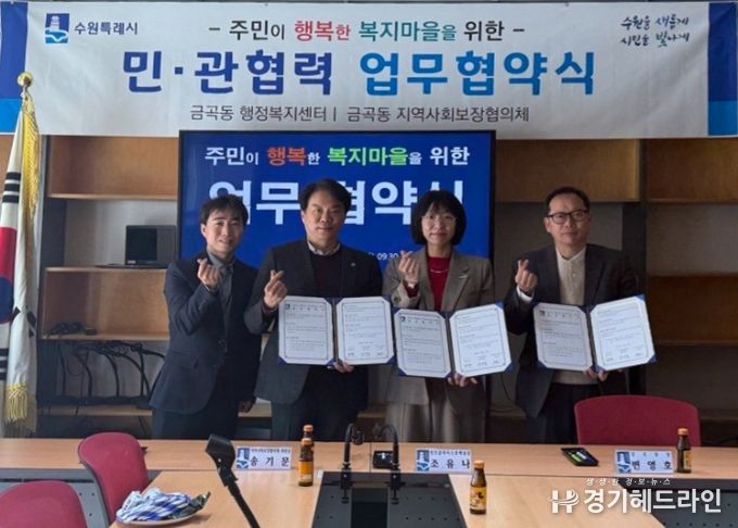 수원특례시 권선구 금곡동, 잇츠글라시스 호매실점과 ‘주민이 행복한 복지마을’위한 업무협약 체결