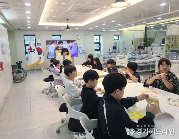 학생건강증진센터 체험교육 현장 사진