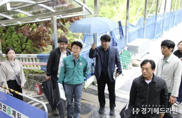수원특례시 권선구, 빗속에도 구운·입북동 사업 현장점검 실시해