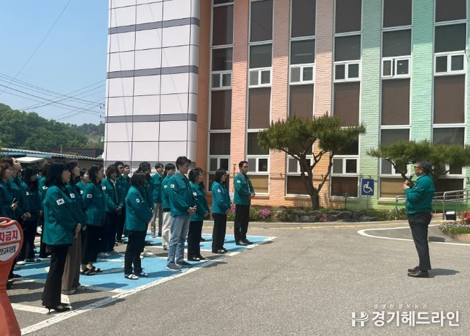 경기도연천교육지원청, 화재 안전을 위한 자체소방훈련 실시