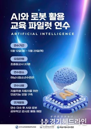 AI와 로봇 활용 교육 파일럿 연수 포스터