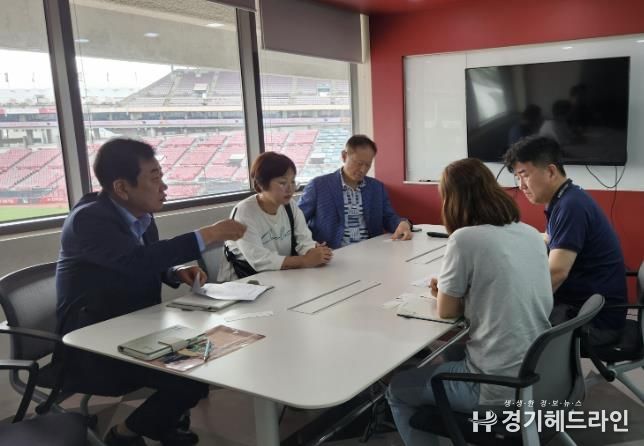 수원특례시 장안구 송죽동, 마을자치리빙랩 사업 위해 KTwiz야구단과 간담회 개최