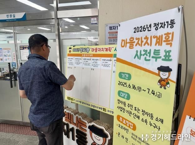 수원특례시 장안구 정자1동 주민자치회, 주민총회 사전투표 실시
