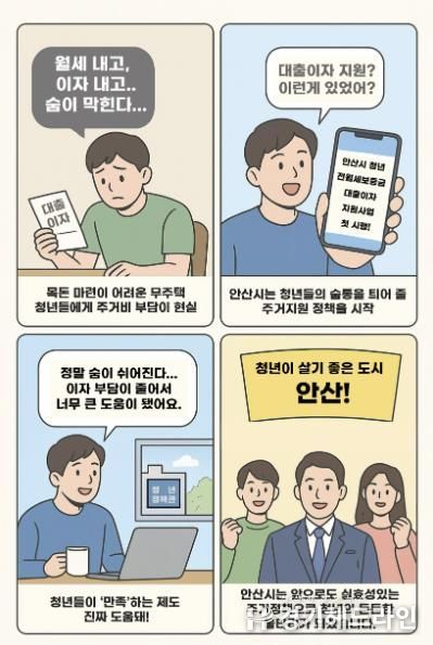 청년 전월세 보증금 대출이자 지원사업 디지털 홍보자료.