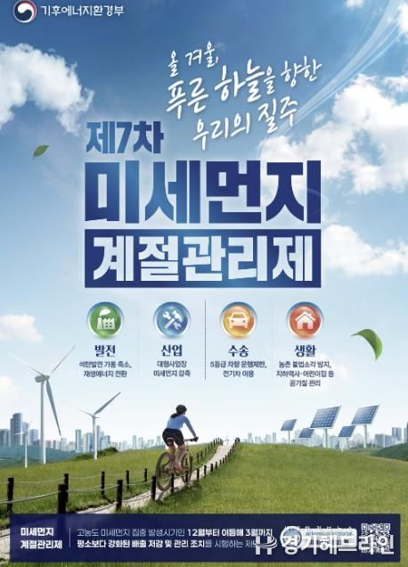'7차 미세먼지 계절관리제' 포스터