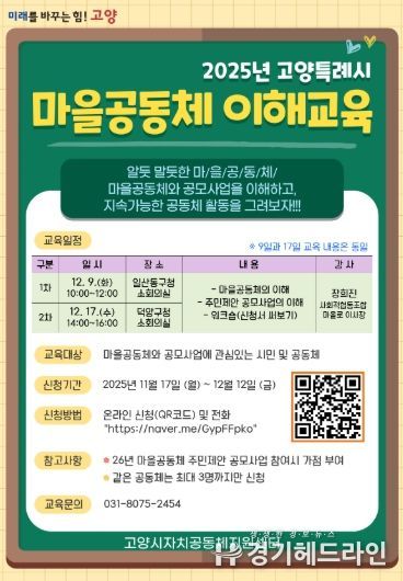 ‘2025년 마을공동체 이해교육’홍보문