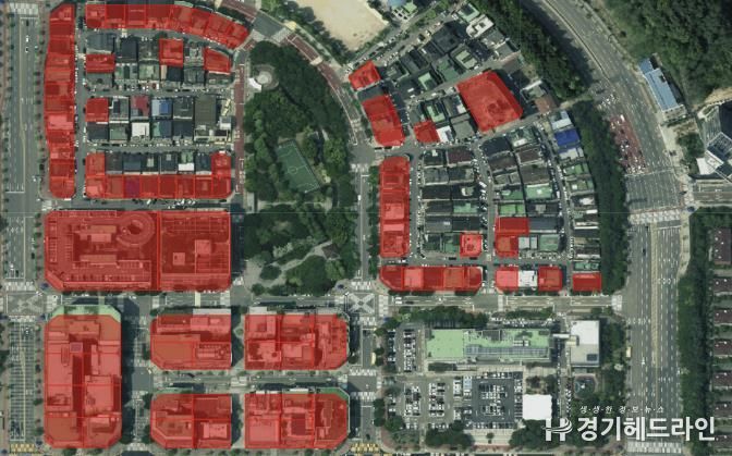 구갈상점가 확대 후 구역도