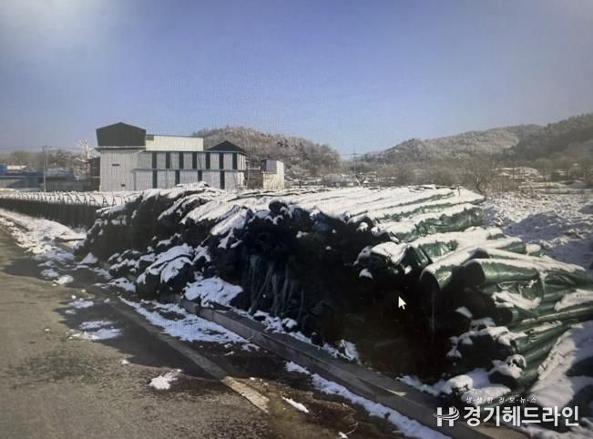 수거된 인삼 영농폐기물