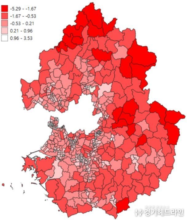 경기도 사막화 지역 분포