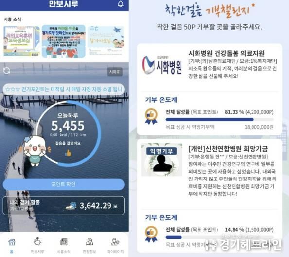 시흥시 공공걷기앱 '만보시루' 재개