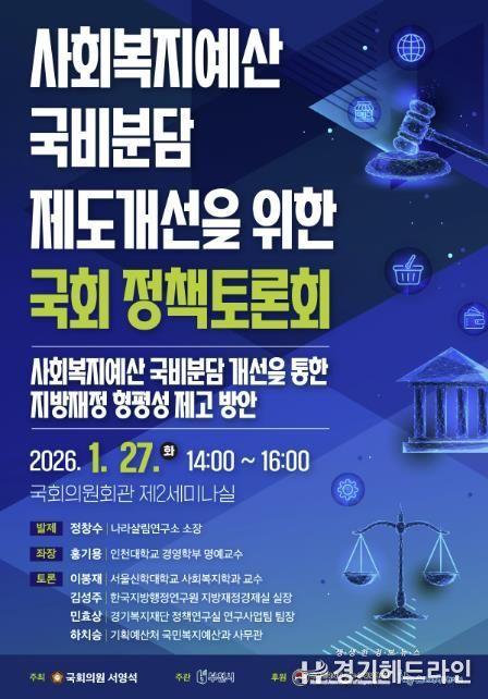 ‘사회복지예산 국비분담 제도개선을 위한 국회 정책토론회’ 포스터