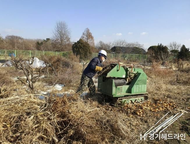 영농부산물 파쇄현장