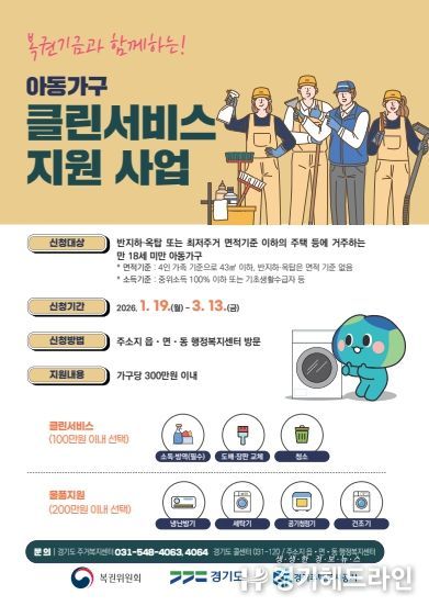 여주시, “복권기금과 함께하는 2026년 경기도 아동가구 클린서비스 지원 사업” 대상 모집