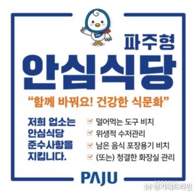 ‘파주형 안심식당’ 참여업소 모집