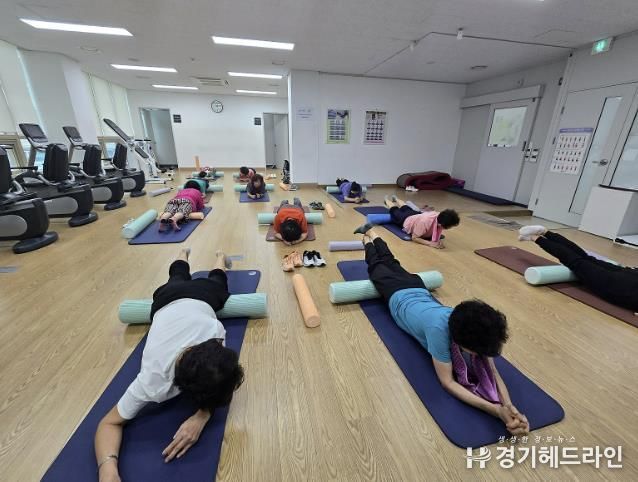 지난해 기흥구보건소에서 진행한 노쇠예방관리사업 프로그램 참여 모습