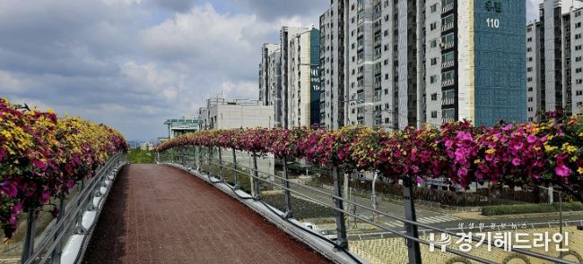 2025년도 수인선 상부육교 꽃길 조성 전경
