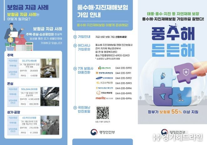 풍수해·지진재해보험 리플릿